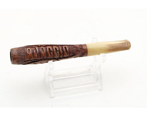 Carved French mouthpiece cigarette holder Briar+Horn
