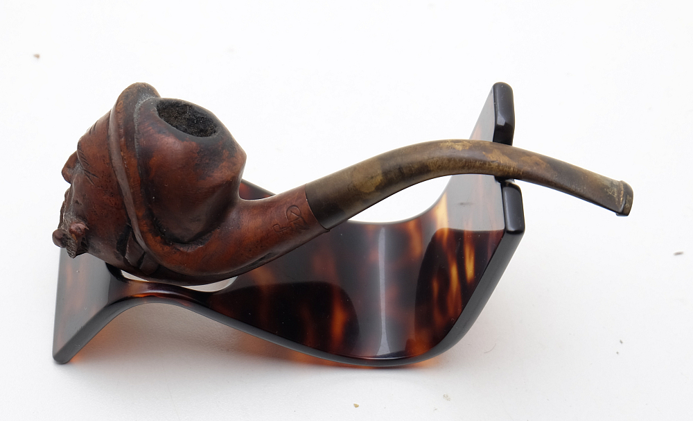 Pipe Smoker Head Vintage Smoking Tobacco Pipe France - 2