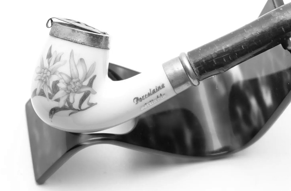 Hunter Nice Vintage Smoking Pipe Porcelaine EP Ring - 2